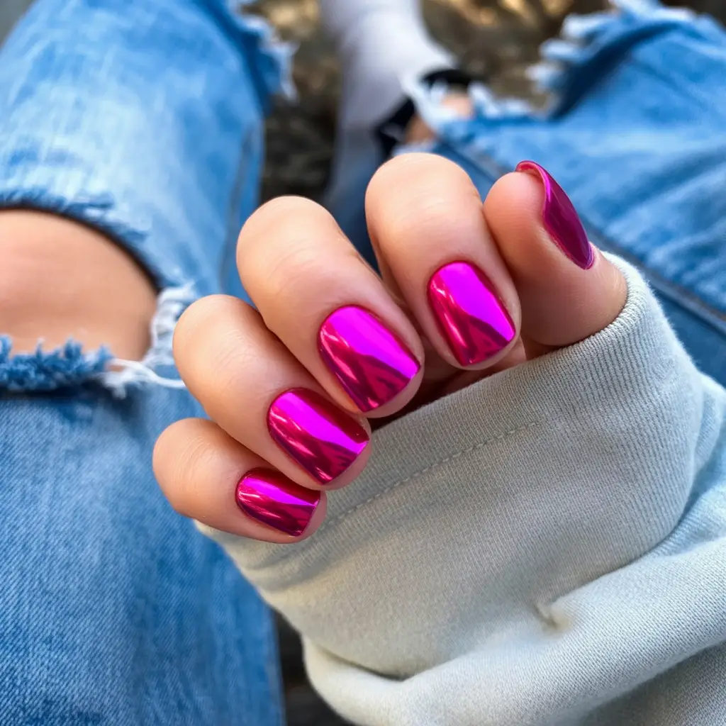 Modern Spring Pink Chrome Nails 2026: Trendy Pink Chrome Nail Ideas for the Season