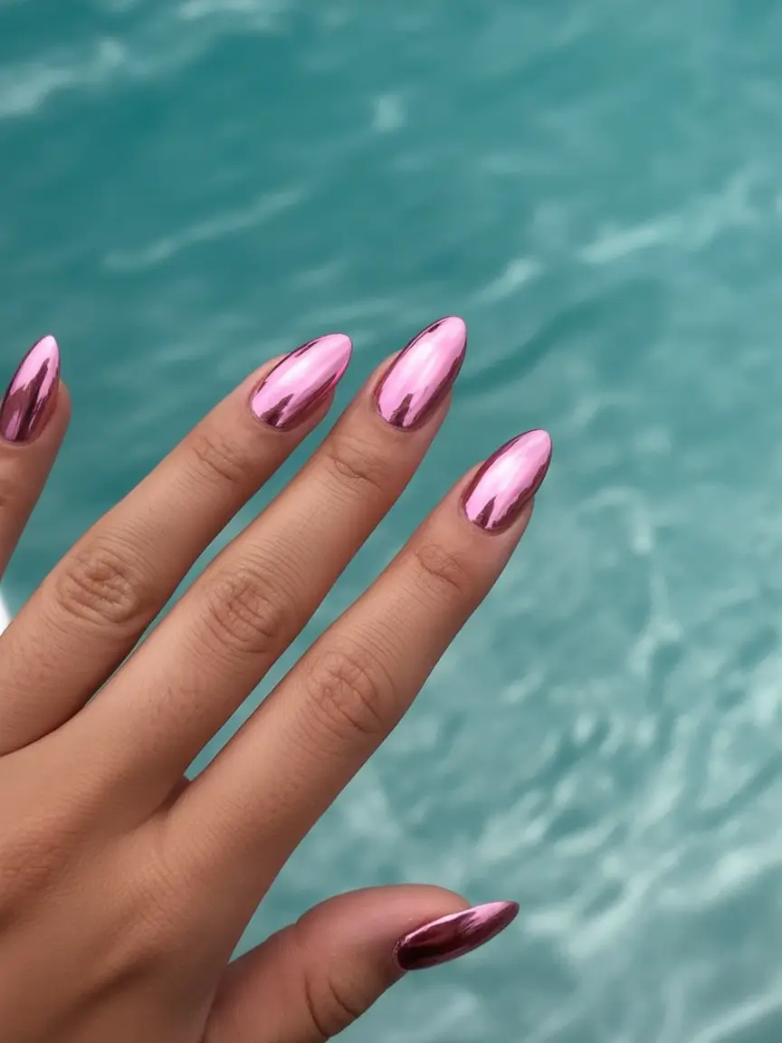 Modern Spring Pink Chrome Nails 2026: Trendy Pink Chrome Nail Ideas for the Season