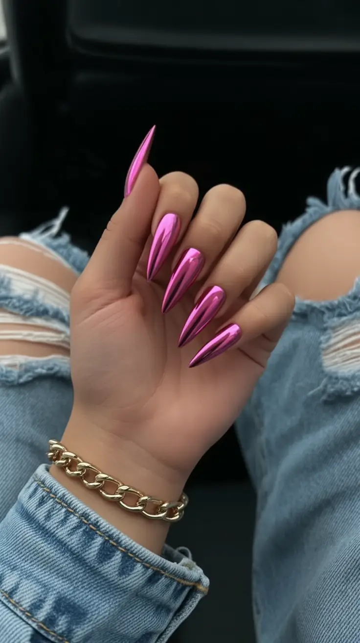 Modern Spring Pink Chrome Nails 2026: Trendy Pink Chrome Nail Ideas for the Season