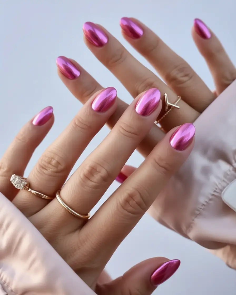 Modern Spring Pink Chrome Nails 2026: Trendy Pink Chrome Nail Ideas for the Season
