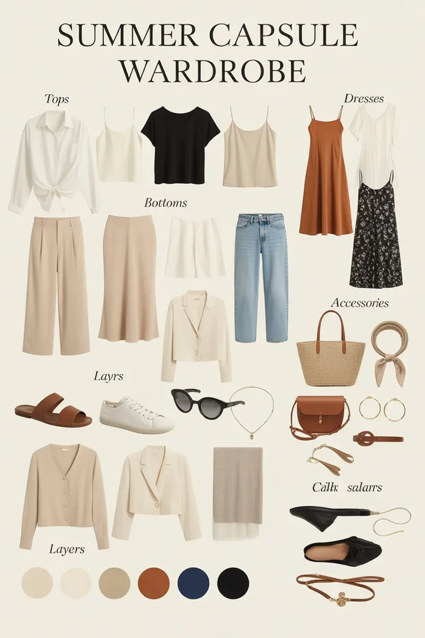 Summer Capsule Wardrobe for Women 2026: Effortless Outfits You’ll Actually Wear